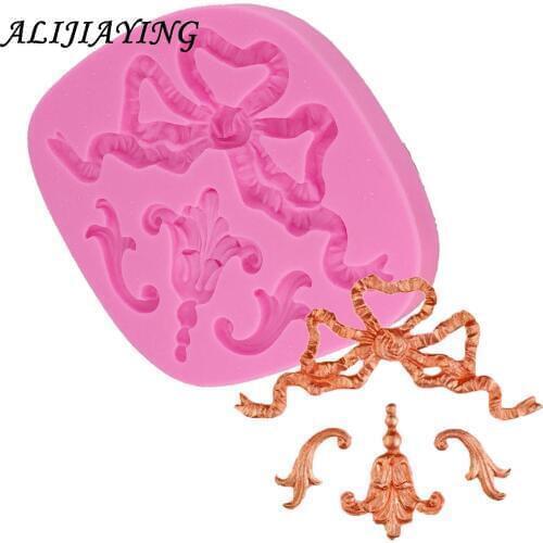 1Pcs DIY Bow Silicone Mold Fondant Mould Cake Decorating Tools Chocolate Gumpaste Molds, Sugarcraft, Kitchen Accessories D1265