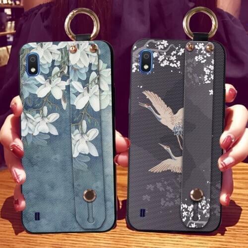 Soft TPU Silicone Back Cases For Samsung Galaxy M10 M20 M21 M30 Wrist Strap Back Cover For Samsung A10 A20E A21 A30 A40 S A50