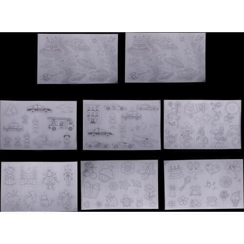 8Pc Printer Inkjet Shrink Film Plastic Sheets Paper DIY Jewelry Craft Design