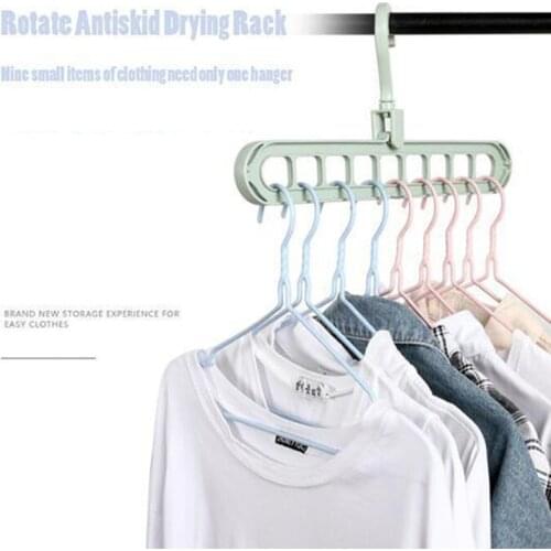 Rotate Antiskid Drying Rack Multi-port Support Circle Clothes Racks 9 Hole Rotating Multifunction Plastic Scarf Storage Rack