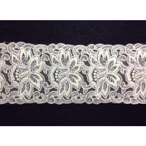 6cm net base polyester embroidery lace trim,high quality Eco-friendly soft touch flower lace trimming,XERY-LH050535