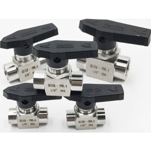 Female G thread Ball valve 1/8" 1/4" 3/8" 1/2" 3/4" inch stainless steel 304 high pressure high temperature 2 way ball valve