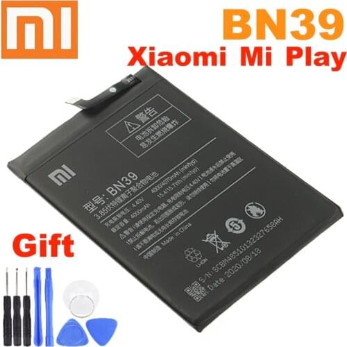 100% Original Xiao mi BN39 battery For Xiaomi Mi Play BN39 High Quality Phone Replacement Batteries 3000mAh + Free Tools