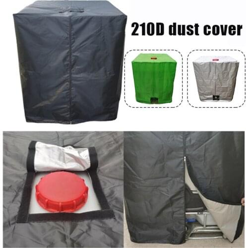 120*100*116cm Ton Barrel Cover 210D Fabric Waterproof Sun Protective IBC Tank Cover Ton Barrel Cover Rain Water Storage