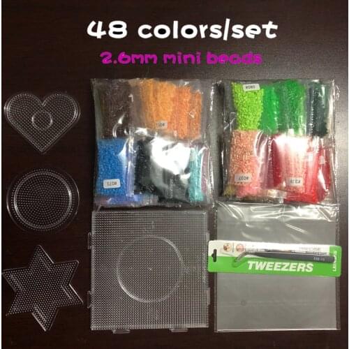 2.6mm HamaBeads Kit 48colors & Tools OPP Packing Colorful Beads Hama Beads Iron Diy Puzzles High Quality Gift Toy
