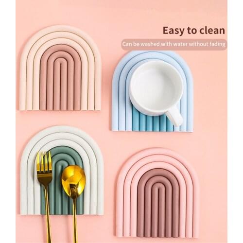 2pcs Creativity cup Mat Heat Insulation Table Mat Non-slip Tea Mug Milk Coffee Cup Coaster For Home Office party 15*14cm