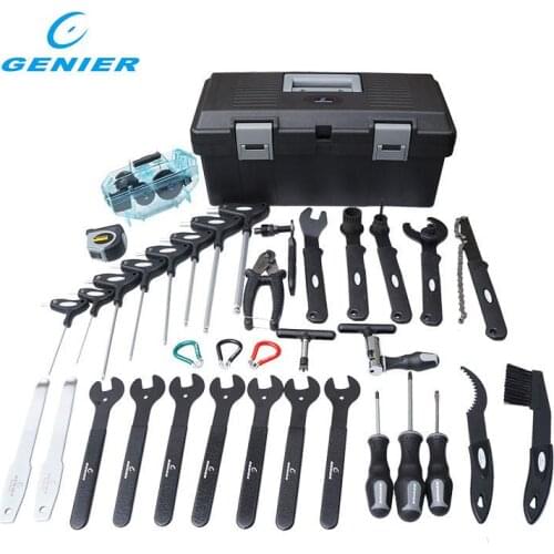 38Pcs GENIER Bike Tool Set High Quality Bicycle Multi Repair Tool full set of maintenance tools mountain bike repair tool kit