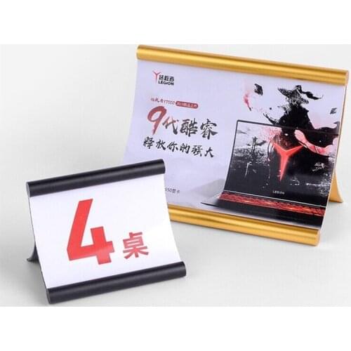 70*50mm Quality Metal Slant Back Sign Holder Display Stable Price Label Tag Stand Name Card Holder Table Number Stand