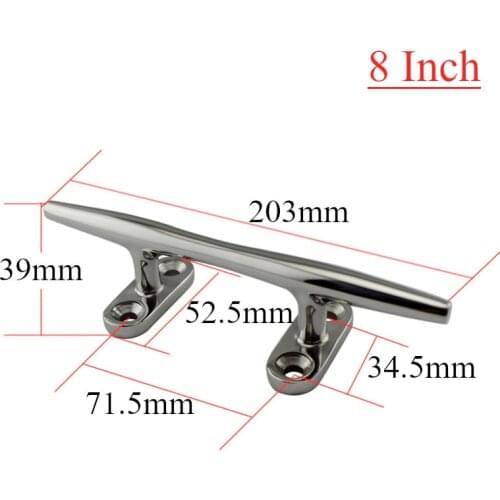 8 Inch Heavy Duty Boat Hollow Base Cleat 316 Stainless Steel for boat accessories marine high quality marine Boating Cleat