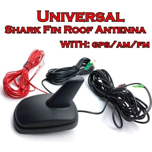 Car Digital Radio AM/FM+GPS Amplified Aerial Roof Mount Shark Fin Antenna And Replacement Fakra SMA Cable kit