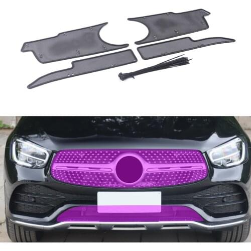 For Mercedes-Benz GLC X253 2020 Car Accessory Front Grille Insert Net Anti-insect Dust Garbage Proof Stainless Inner Cover Mesh