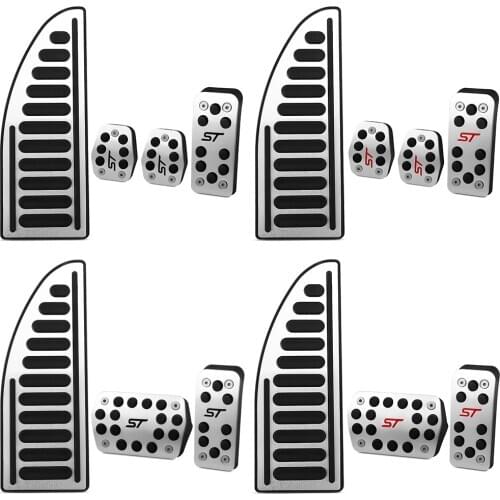 Stainless Car Pedals Covers for Ford Focus 2 3 4 MK2 MK3 MK4 Kuga Escape RS ST 2005-2017 Clutch Gas Brake Pedal Set Pads