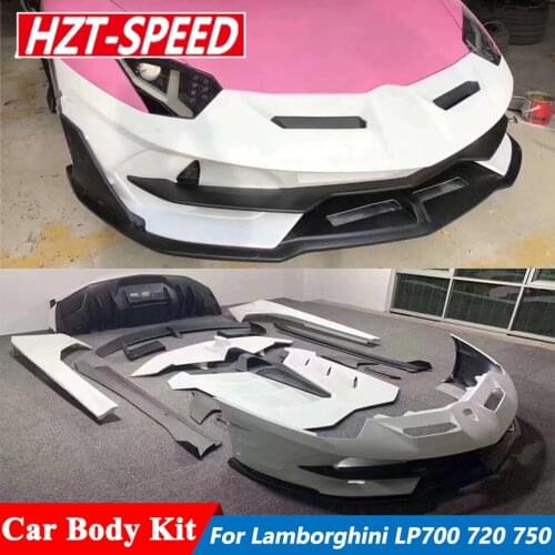 SV Style Car Body Kit FRP Front and Rear Bumper Spoiler Side Skirts Roof Wing For Lamborghini Aventador Lp700 LP720 LP750