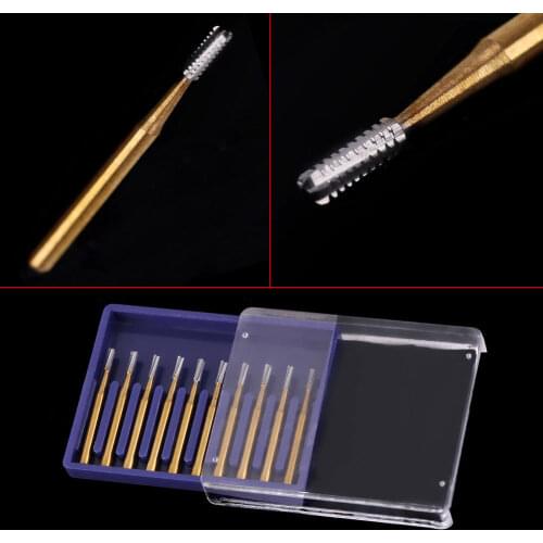 10pcs Dentist Instrument High Speed Dental Tungsten Steel Crown Metal Cutting Polishing Burs FG1957 Dentistry Equipment