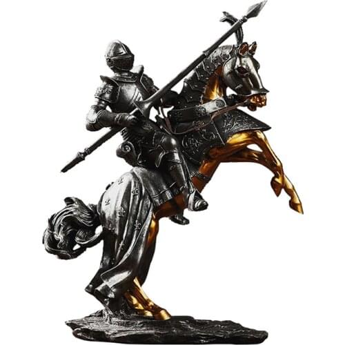 EXQUISITE RESIN KNIGHT SCULPTURE FOR HOME DECORATION ACCESSORIES ANCIENT ROME ARMOR WARRIOR FIGURINES MINIATURFE MODEL BOYS GIFT