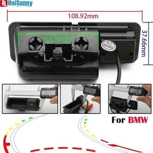 HaiSunny Reversing Trajectory Tracks Rear View Camera For BMW F30/F48 Series 3/5/X3/X1 E53 Car Backup CCD Reverse Parking Camera