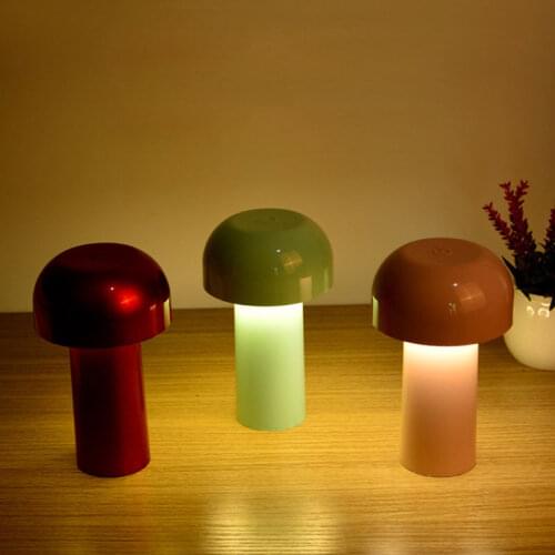 Mushroom Lamp Modern Table Lamp Dimming Magnetic Charging Cute Lamp Bedside Night Light Baby Feeding Sleeping Bedroom Decoration