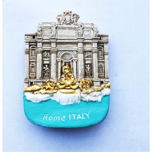 Lychee Treasure Pool Refrigerator Sticker Rome Famous Landmark Fridge Magnet Modern Home Decoration Travel Gifts