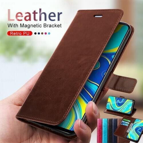 Leather flip Magnetic phone case for xiaomi redni note 9 pro 9s stand book wallet cover redmi 9 9c 9a redmy note 9pro max coque