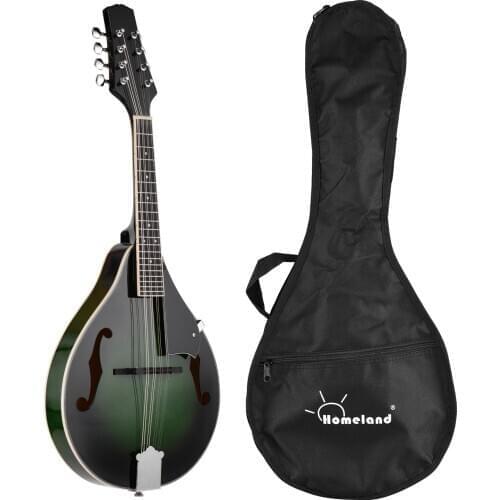 Mandolin A Style 8-String Basswood Body Engineer Wood Fingerboard Adjustable String Instrument for Benginners with Storage Bag