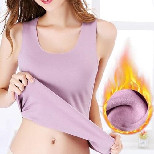 Tank Top Women Thermal Underwear Warm Shirt Sexy Vest Tops Female Soft Pajamas Keep Warm Pullovers Inner Wear for Women