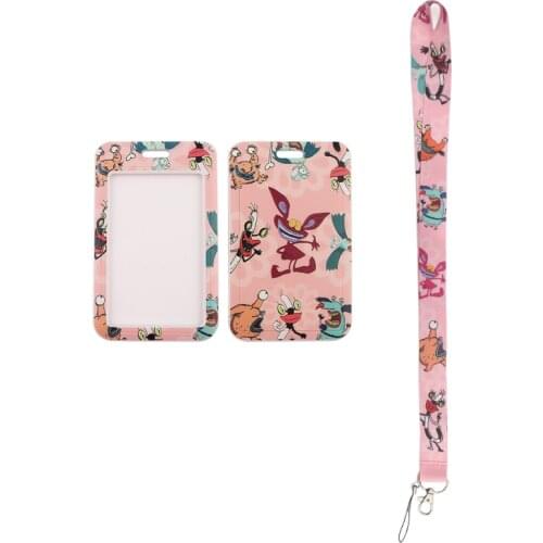 MD551 DMLSKY Cartoon Monster Card Holder ID Holder Bus Card Holder Staff Card With Lanyard