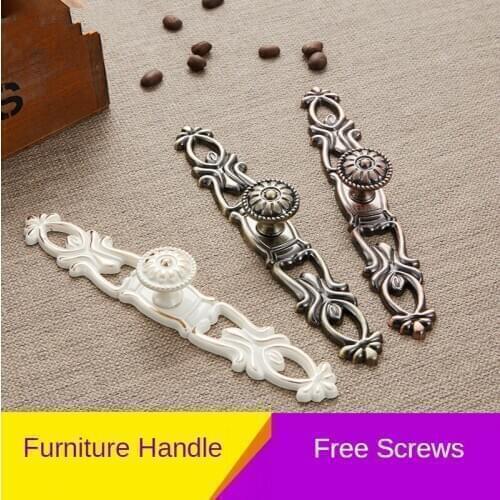 Strip Pattern Blue/Red Bronze Furniture Handle Single Hole Wardrobe Drawer Knob Cabinet Door Handle Home Decoration Hardware