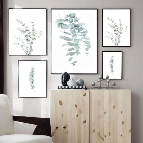 Leaf Nordic Poster Eucalyptus Canvas Painting Landscape Wall Art Pictures For Living Room Modern Home Decorative Prins Nature