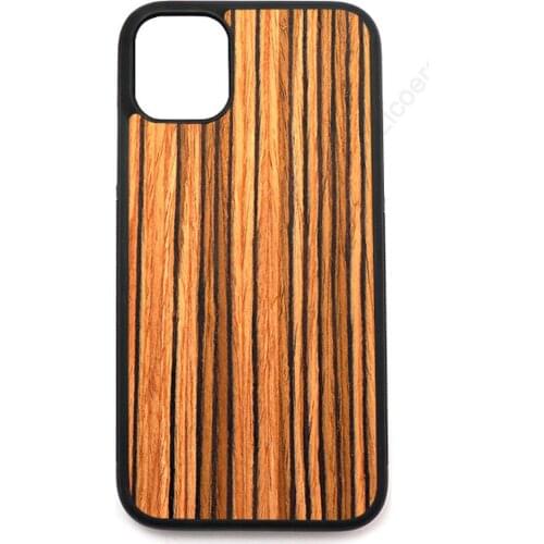 Natural Case for iPhone 12 Mini 11 Pro Max XS XR X 8 7 6S Plus SE 20 Solid Wood Bamboo Curve Texture All-inclusive Cover Shell
