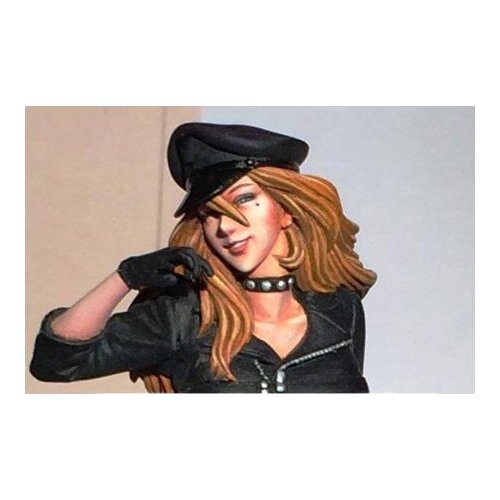 New Unassembled 1/20 modern girl stand with stick Resin Figure Unpainted Model Kit