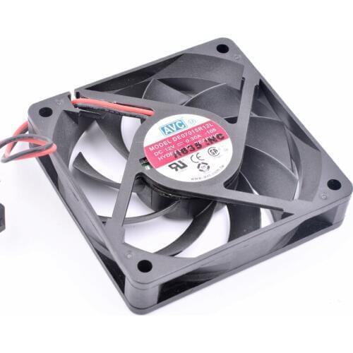 Brand new original DE07015R12L 7cm 70x70x15mm 7015 70mm fan 12V 0.30A two-line chassis refrigerator cooling fan