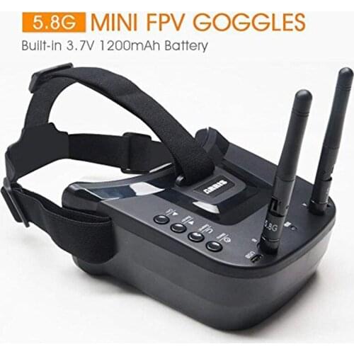 VR009 Headset 5.8G FPV Goggles Raceband 40CH Auto-Searching with 3inch 480x320 HD LCD Built-in 3.7V 1200mAh Battery