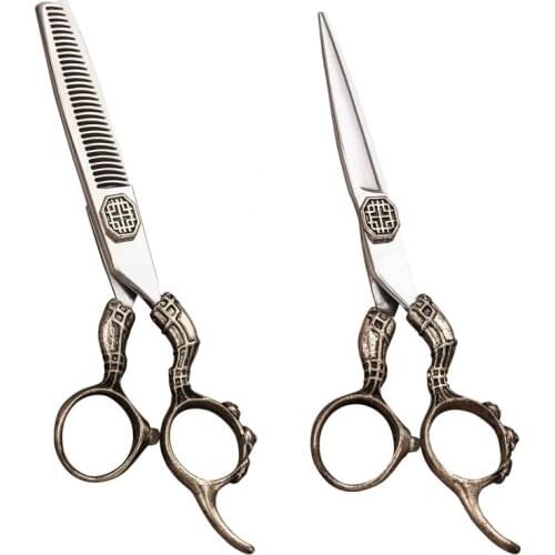 6 Inch Barber Shears Japanese Steel Vg10 Hairdressing Salon Barber Scissors Set Tijeras Hair Tools Professional