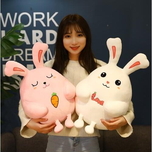 1pc 30/40/50cm Lovely Round Rabbit Plush Toys Kawaii Dolls Stuffed Soft Pillow for Children Baby Christmas Birthday Gifts