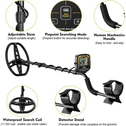 Upgraded TX-850 Waterproof Metal Detector Underground Depth Search Finder Gold Detector Treasure Hunter Detecting Pinpointer