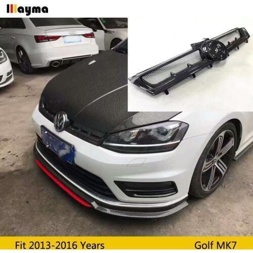 Aspec style front bumper carbon fiber grille For VW golf 7 Rline GTI 2013 - 2016 MK7 R CF styling grille (not fit Golf 7.5)