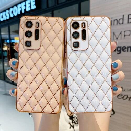 Silicone Plating Phone Case For Huawei P50 P50Pro P40 P40Pro Mate 40 30 Pro NOVA 8 7 Pro Shockproof Bumper Slim Soft Cover Capa