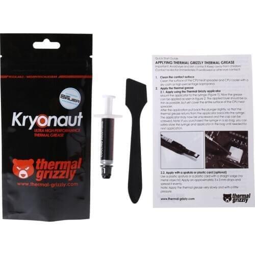 X3UB Thermal Grizzly Kryonaut 1g for CPU AMD Intel Processor Heatsink Fan Compound Cooling Thermal Paste Cooler Thermal Grease