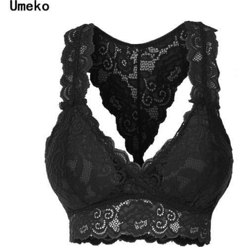 Umeko Summer V-neck Slim Low Chest Roupas Femininas Crop Top Lace Sexy Sleeveless Women Top Women Camisole Black Top Tank Tops