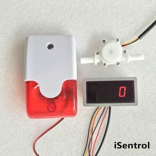 US308MT Flow Rate Meter Alarmer USN-HS10PA 1-10L/min POM hall effect water flow sensor CE certificate iSentrol Electronics