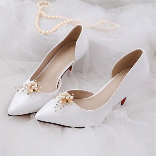 Q39C Shoe Clip Gold Leaf Alloy Wedding Shoes High Heel Decoration Women Sandals Charms Luxury Fashion Ornament DIY Clothing