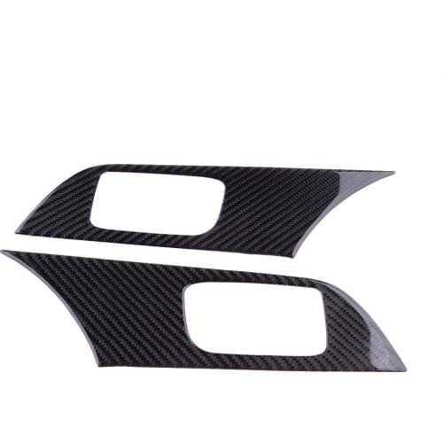 1 Pair Car Window Lift Switch Panel Cover Trim Fit For Mitsubishi Lancer Evo X 2008 2009 2010 2011 2012 2013 2014