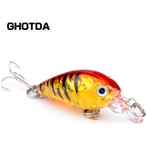 1PCS 4.57cm 4g Crank Bait Swim Fishing Lure Wobbler Artificial Hard Diving