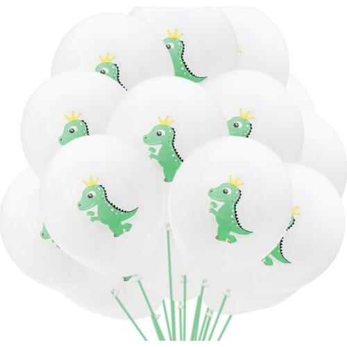 100PCS Balloon Accessories New 12Inch Color Dinosaur Printing Latex Balloons Childrens Birthday Party Theme Decoration Supplies