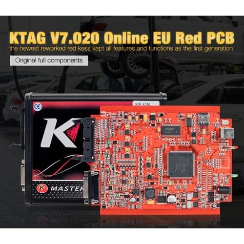 2021 EU Red KTAG V7.020 Master V2.23 ECU Programmer K-TAG 7.020 OBD2 Manager Tuning Kit KTAG V2.23 No Token Limit Dropshipping