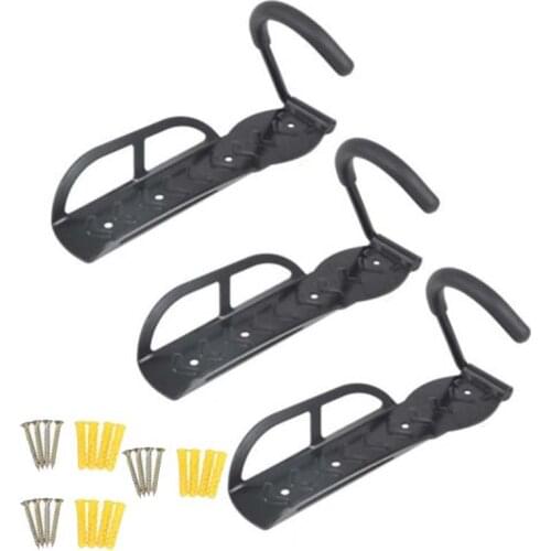 3 PCS Bike Bicycle Wall Stand Holder Mount Bicycle Mountain Bike Storage Wall Mounted Rack Stands Steel Wall Hanger Hook Bicycle