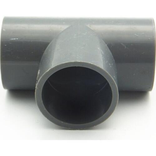 40mm ID Equal Tee PVC Tube Joint Pipe Fitting Adapter Water Connector For Garden Irrigation System DIY