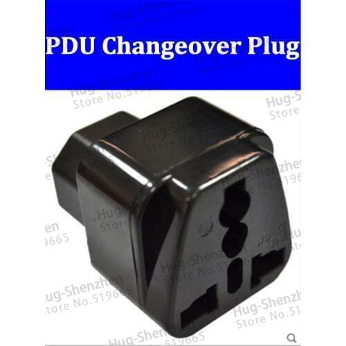 5pcs AC 250V 10A 3Pin PDU changeover plug,IEC320 C14 plug to UPS C13 universal socket,ABS+Brass