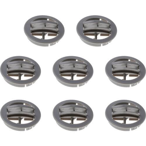 8 Pack of Mini Round RV Trailer A/C Air Vent Side Roof Ventilation Outlet Rotating