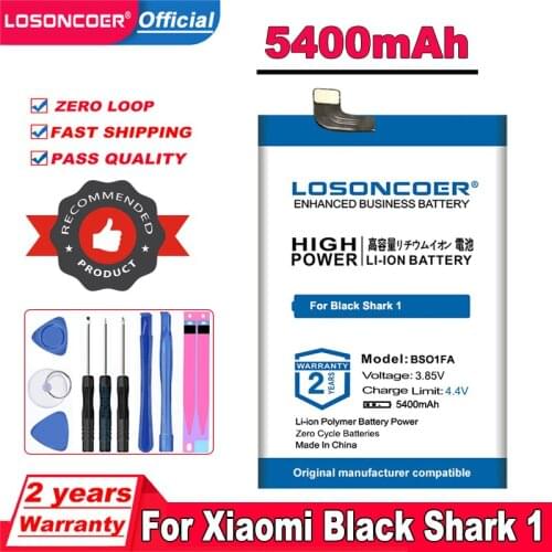 5400mAh BS01FA BSO1FA Battery For Xiaomi Black Shark 1/ Black Shark Dual SIM/ Black Shark Dual SIM TD-LTE/ SKR-A0 Battery AWM-A0